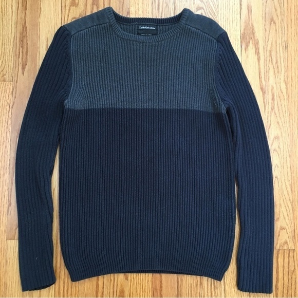 Calvin Klein Men's Blue Crewneck Knit Pullover Sweater - Picture 11 of 13